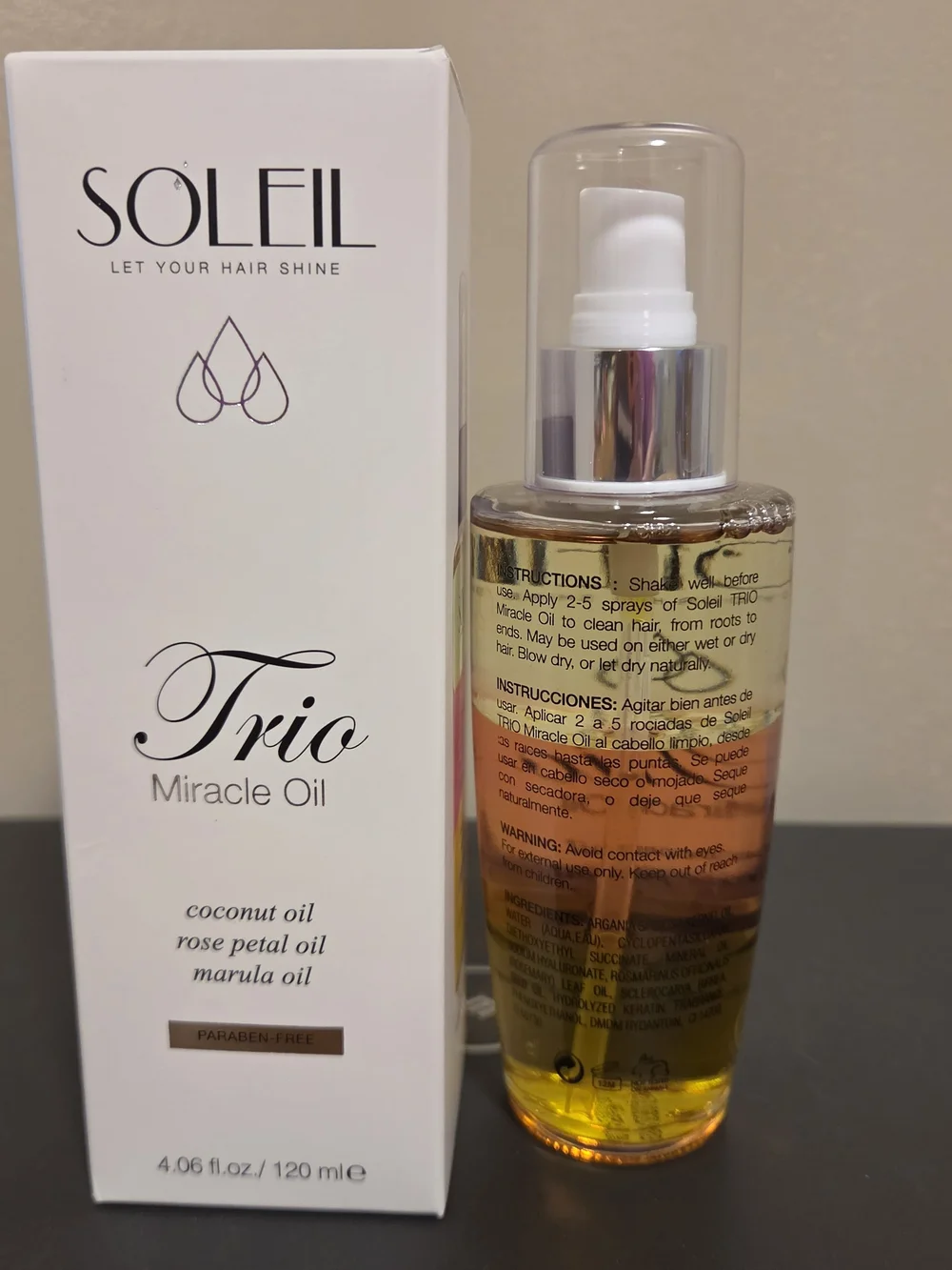 Trio Miracle Oil - Golden & Pink Hair & Skin Oil